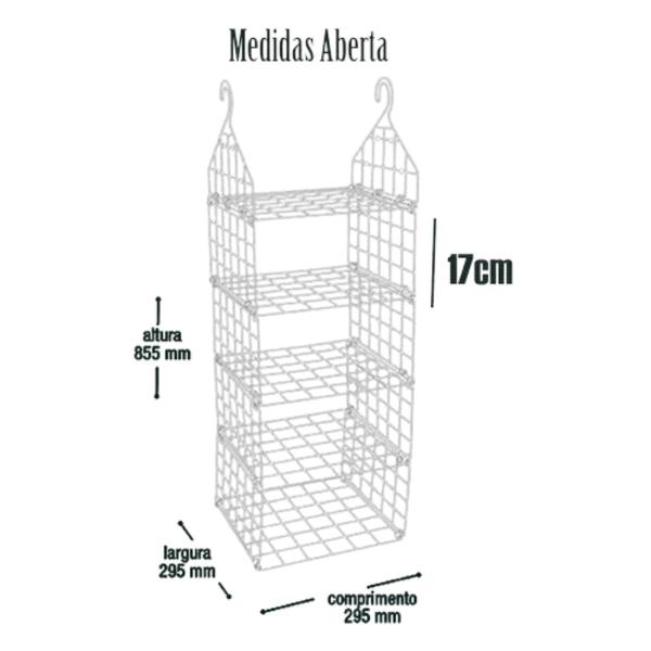 Imagem de Organizador Suspenso Guarda Roupa Armario Dobrável 5 Níveis