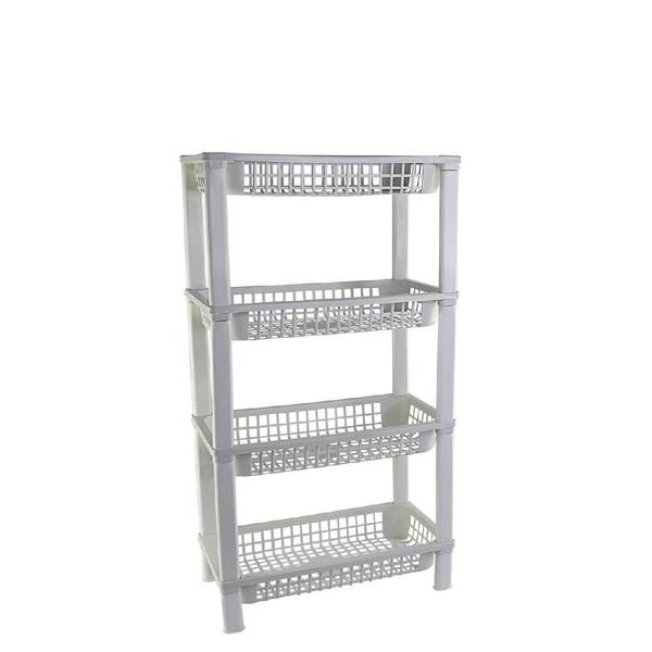 Imagem de Organizador Vertical 4 Andares Branco -  Perfeito para salas de estar, cozinhas, lavanderias, quartos e diversos outros locais