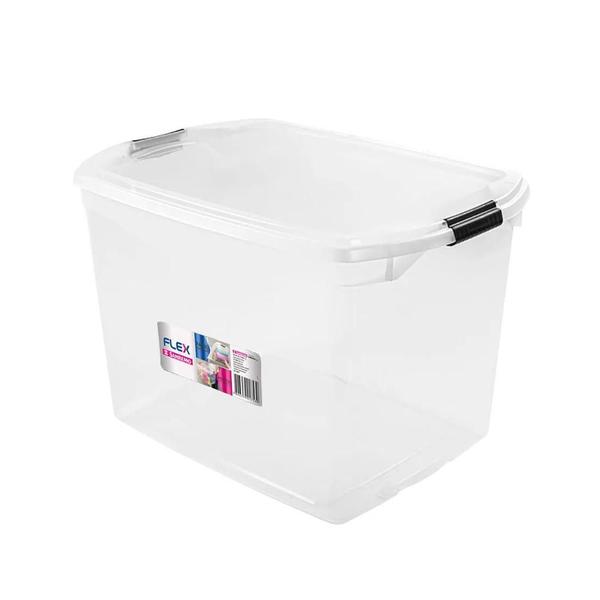 Imagem de Organizadora Plástica Transparente 68L Sanremo Flex Kit 6Un