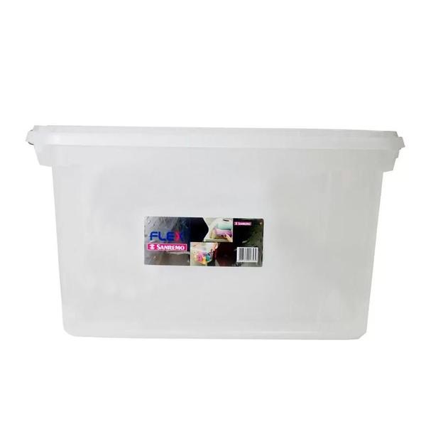 Imagem de Organizadora Plástica Transparente 68L Sanremo Flex Kit 6Un