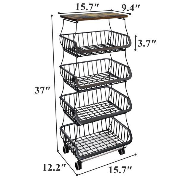 Imagem de Organizadores e armazenamento de despensa de cozinha - Fruit Basket SAYZH