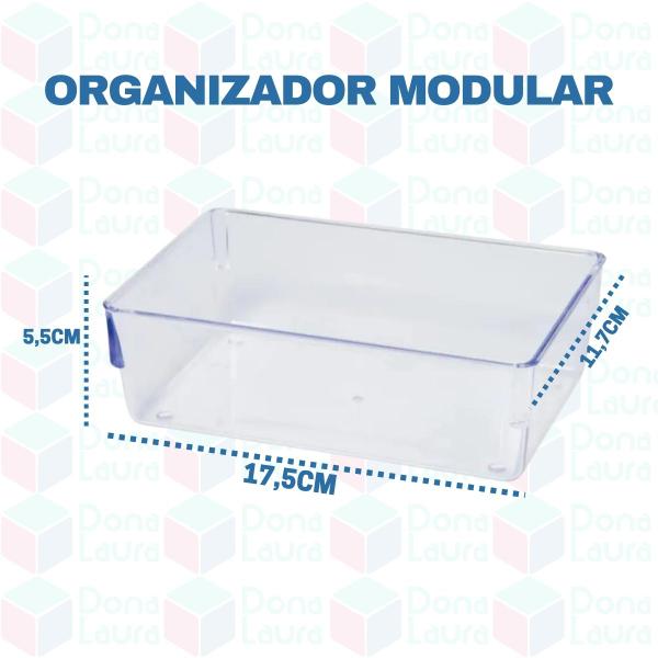 Imagem de Organizadores Empilhável Transparente Cozinha Armário 2 Uni