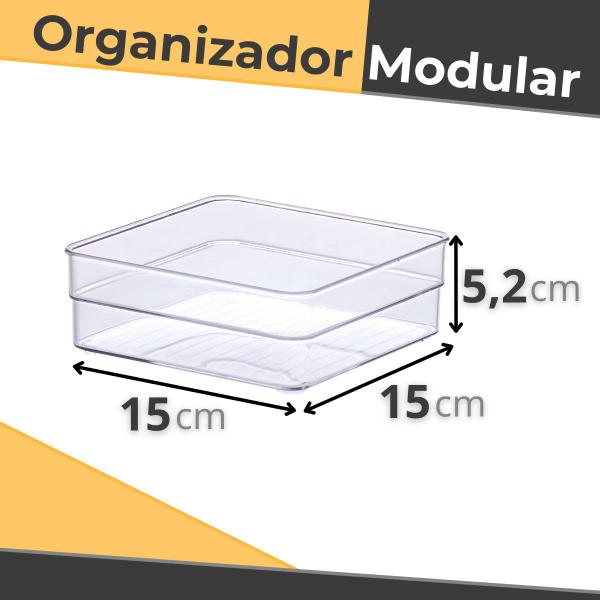 Imagem de Organizadores Gaveta Divisória Multiuso Acrílico Porta Talher Modular Diamond 937 - Paramount