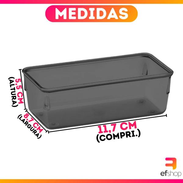 Imagem de Organizadores Kit 6 Multiuso Modular Gavetas Acrílico Pequeno Cristal