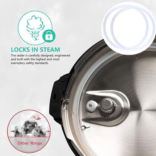 Imagem de Original 6 Qt Power Cooker XL Replacement Inner Pot com 2 Pack Anel de Vedação para Panela de Pressão de Energia PPC770 PPC771 PPC770-1 PRO PCXL-PRO6 PCTR-16 YBD60-100 WAL1 WAL2