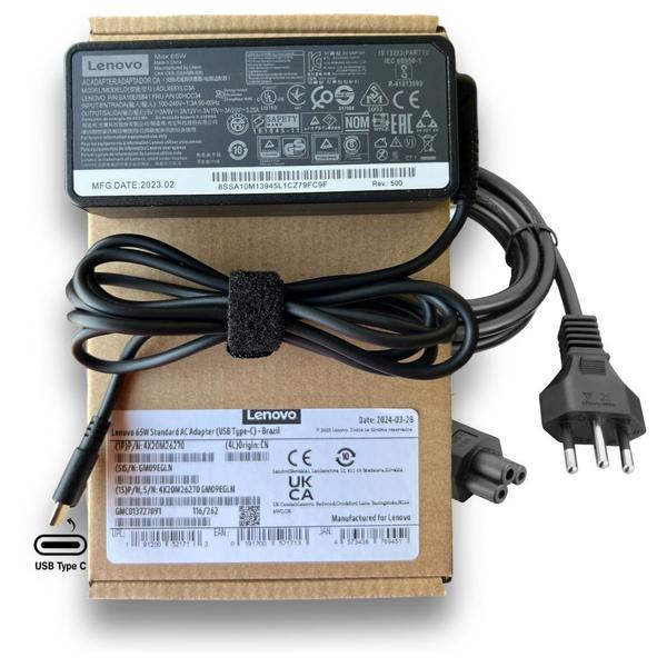 Imagem de Original Carregador Lenovo ThinkPad ADLX65YCC2D USB-C