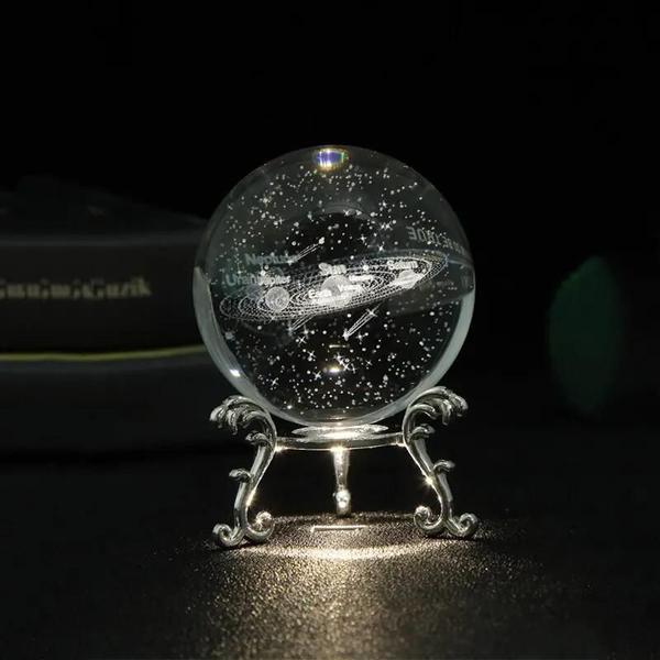 Imagem de Ornamento de Bola de Cristal - Decoração Espacial para Casa - Presente para Festas