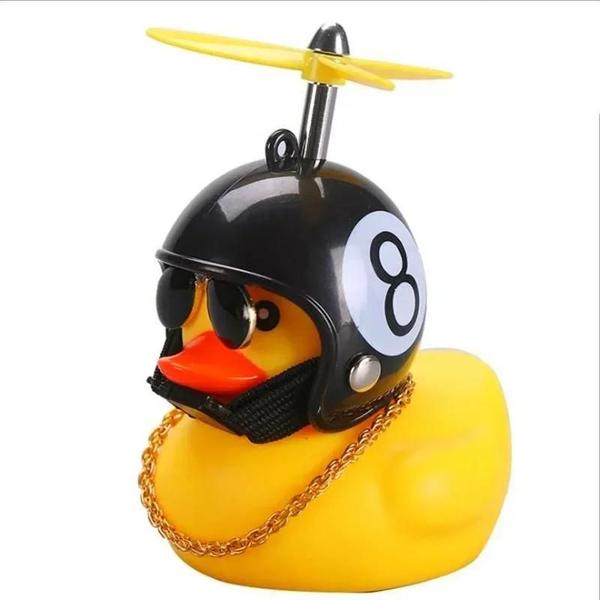 Imagem de Ornamento de Capacete de Pato Amarelo - Para Bicicleta, Carro e Moto