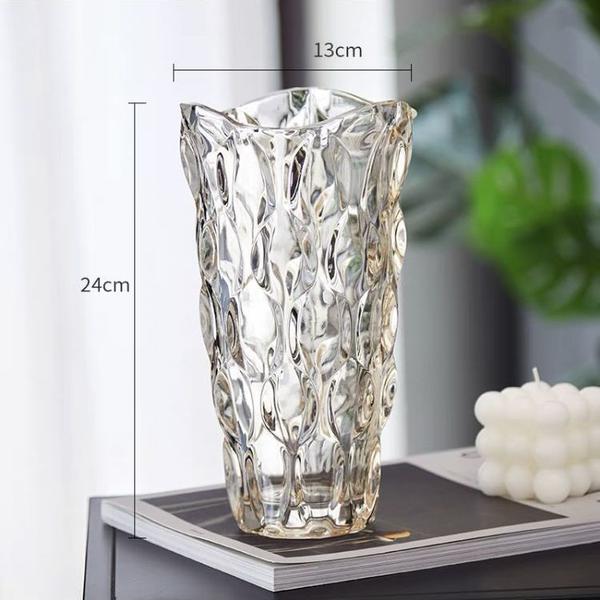 Imagem de Ornamentos de vaso de vidro de cristal espesso, flor da cultura da água