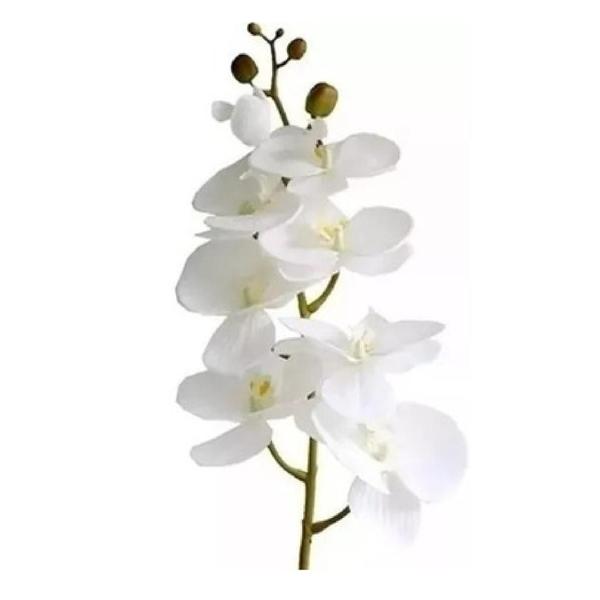 Imagem de Orquídea Branca Artificial Pequena para Arranjo