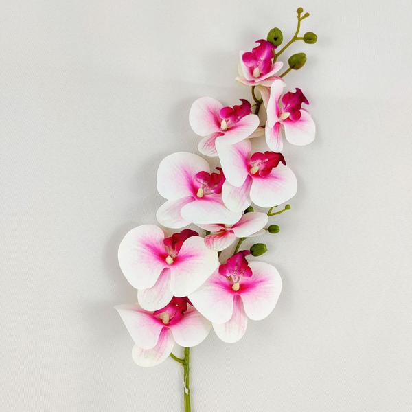 Imagem de Orquídea Branca E Rosa 3D 103X16Cm Planta Artificial T Real