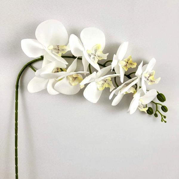 Imagem de Orquídea Branca Phalaenopsis Artificial 97X17Cm Toque Real