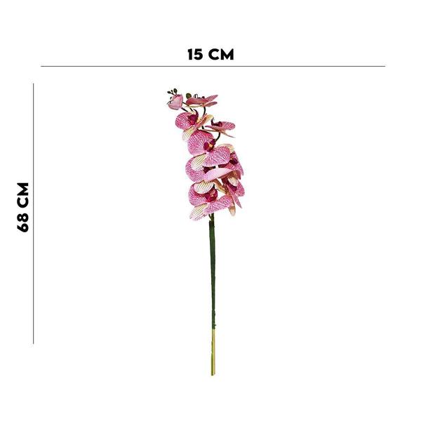 Imagem de Orquídea Phalaenopsis Real Toque X9 Rosa Florarte 68cm