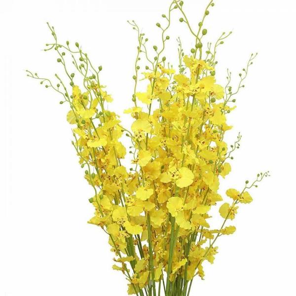 Imagem de Orquídeas Chuva De Ouro 10 Galhos Grandes Artificial Flores