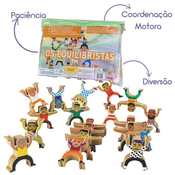 Imagem de Os Equilibristas Jogo Infantil Educativo e Pedagógico em MDF