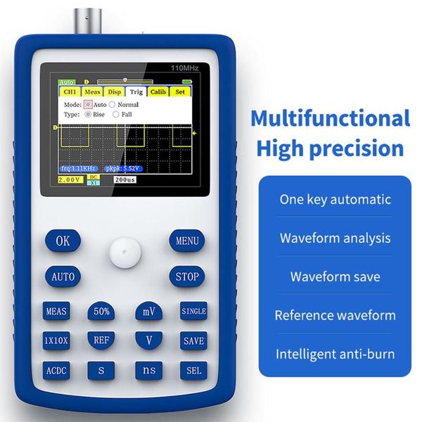 Imagem de Osciloscópio Digital FNIRSI 1C15 Portátil 500 MS/s 110MHz