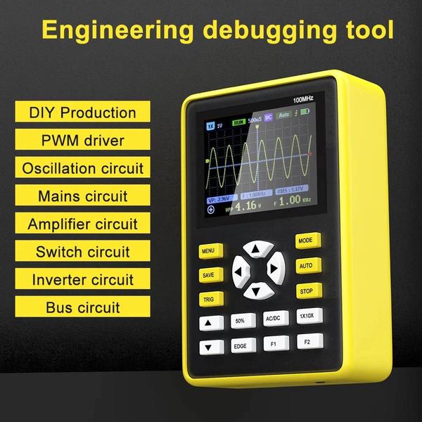 Imagem de Osciloscópio Digital Fnirsi Portátil 100Mhz Profissional