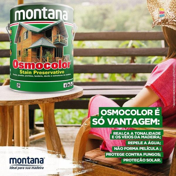 Imagem de Osmocolor Stain Montana 18L Acabamento Acetinado Transparente