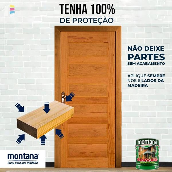 Imagem de Osmocolor Stain Montana 900ml Acabamento Acetinado - Cores