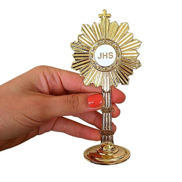 Ostensório Para Comprar De Mesa Miniatura Lembrança 10cm - Divinário Imagem de Ostensório Para Comprar De Mesa Miniatura Lembrança 10cm