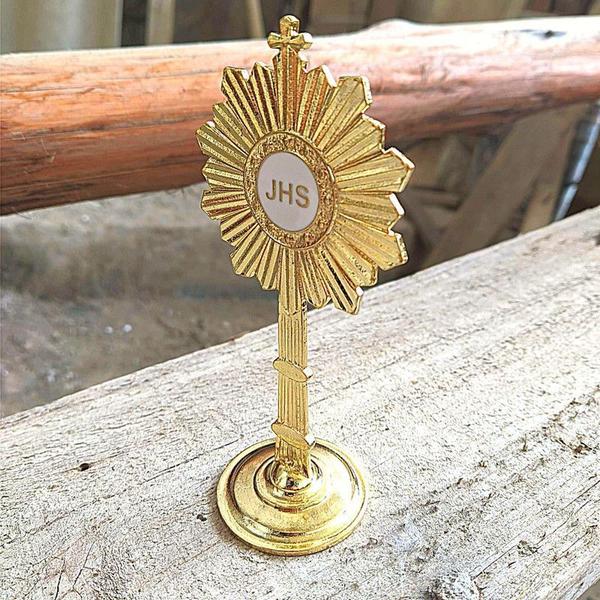 Ostensório Para Comprar De Mesa Miniatura Lembrança 10cm - Divinário Imagem de Ostensório Para Comprar De Mesa Miniatura Lembrança 10cm