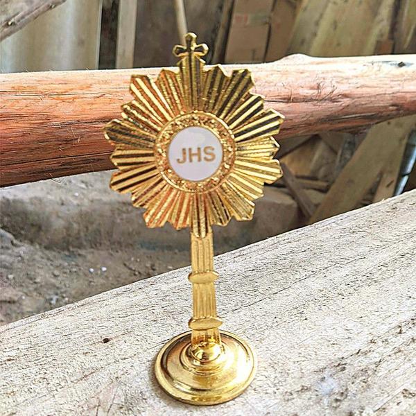 Ostensório Para Comprar De Mesa Miniatura Lembrança 10cm - Divinário Imagem de Ostensório Para Comprar De Mesa Miniatura Lembrança 10cm