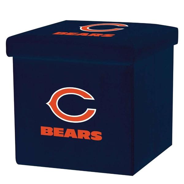 Imagem de Otomano de armazenamento Franklin Sports NFL Chicago Bears 14x14x14cm