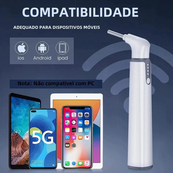 Imagem de Otoscópio Sem Fio WiFi com Câmera 720p - Remoção de Cera de Ouvido para iOS e Android