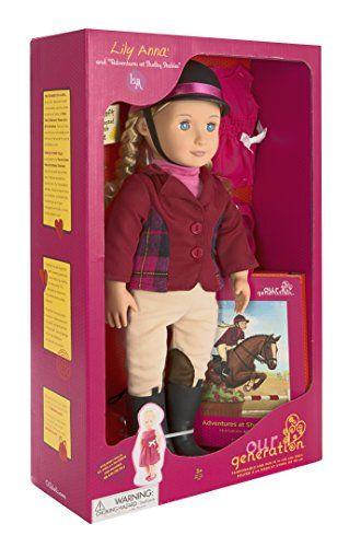 Imagem de Our Generation Doll by Battat-Lily Anna 18" Deluxe Posable Equestrian Horse Riding Doll with Book & Accessories- for Ages 3 & Up