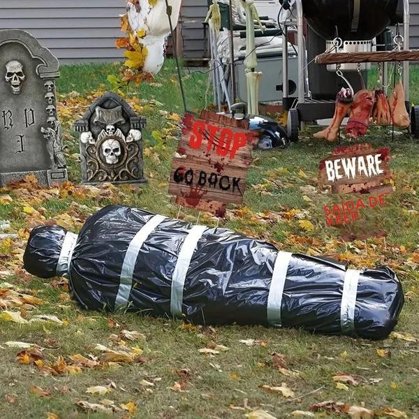 Imagem de Outdoor Scary Dead Victim Prop O Terror Assustador Casa Assombrada, Falso Cadáver, Halloween