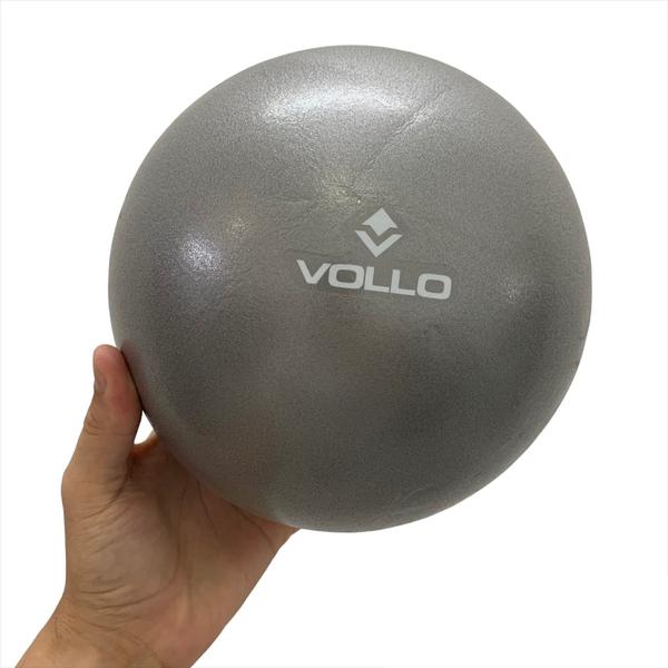 Imagem de Overball Mini Bola de Exercícios Vollo VP1082 25cm Cinza Indicado Fisioterapia e Pilates