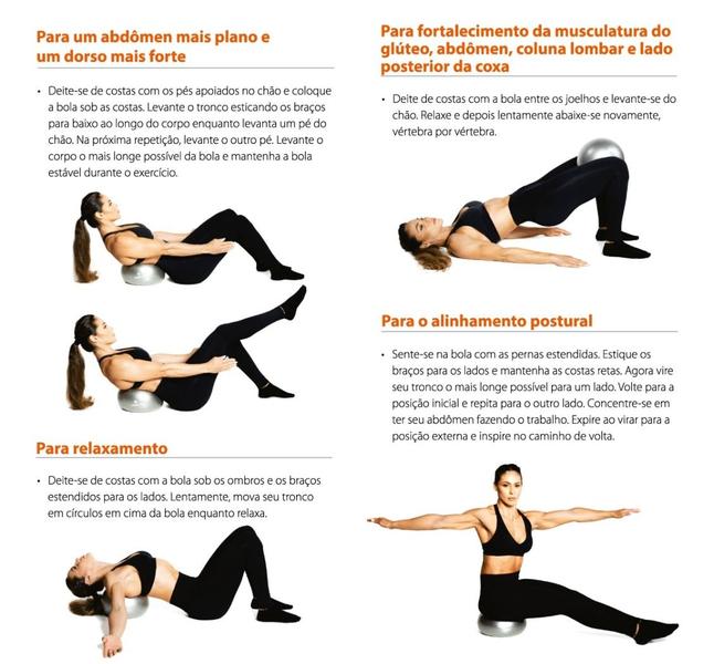 Imagem de Overball Mini Bola De Exercícios Yoga Pilates 25cm Vollo