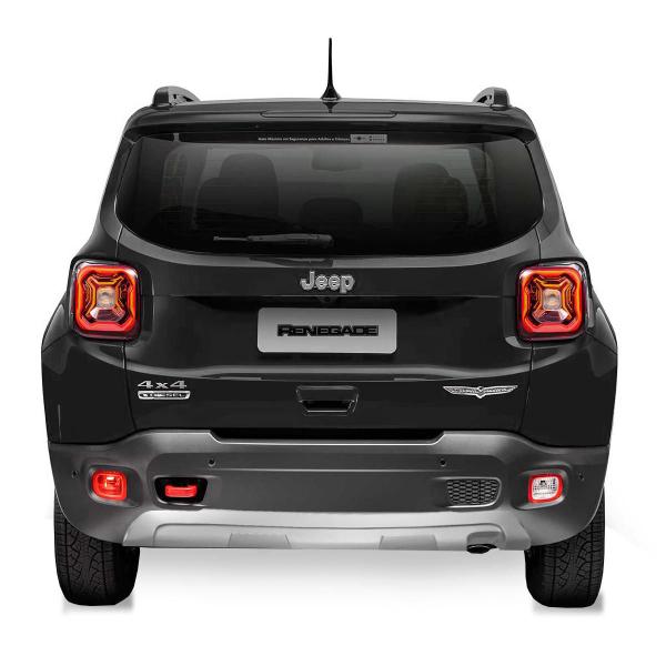 Imagem de Overbumper Jeep Renegade 2015 a 2021 Protetor Traseiro Parachoque Prata