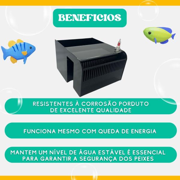 Imagem de Overflow Box 3000h Captação Para Aquários Cor Branco e Preto