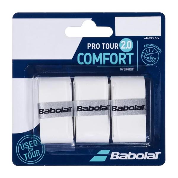 Imagem de Overgrip Babolat Pro Tour 2.0 Com 03 Unidades Branco