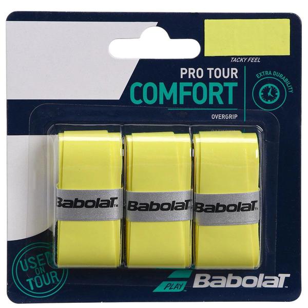 Overgrip Babolat Pro Tour Amarelo - 3 Unidades Imagem de Overgrip Babolat Pro Tour Amarelo - 3 Unidades