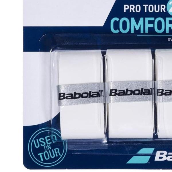 Overgrip Babolat Pro Tour Comfort 2.0 Branco Pack com 3 un. Imagem de Overgrip Babolat Pro Tour Comfort 2.0 Branco Pack com 3 un.