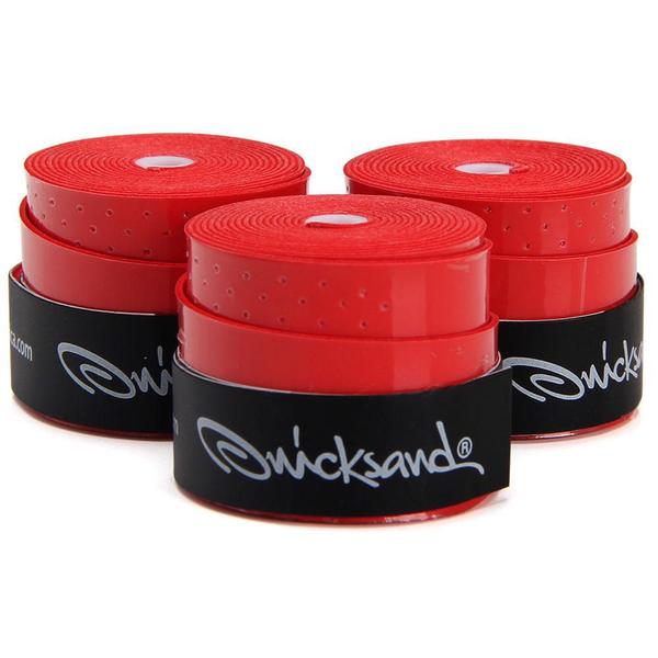 Imagem de Overgrip Quicksand para Beach Tennis Vermelho - Embalagem com 3 Unidades