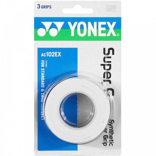 Imagem de Overgrip Yonex Super Grap Branco com 3 Unidades