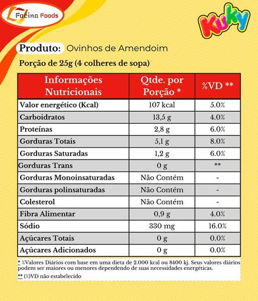 Imagem de Ovinhos de Amendoim Com Casquinha Crocante 2 Un de 200g