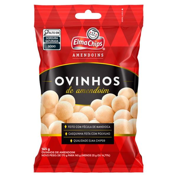 Ovinhos de Amendoim Elma Chips 145g Imagem de Ovinhos de Amendoim Elma Chips 145g