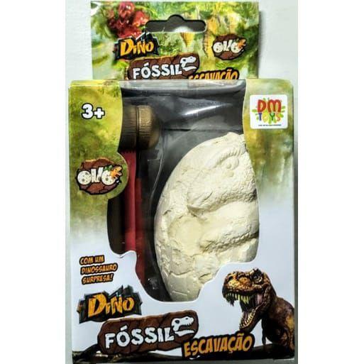 Imagem de Ovo dinossauro fosseis escavação 1 dino brilha no escuro - Dm Toys - Dmtoys