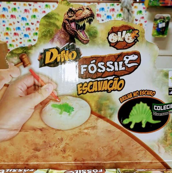 Ovo dinossauro fosseis escavação 1 dino brilha no escuro - Dm Toys - Dmtoys Imagem de Ovo dinossauro fosseis escavação 1 dino brilha no escuro - Dm Toys - Dmtoys