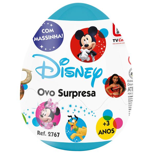 Imagem de Ovo Surpresa Com Massinha Colorida Da Disney Original Com Acessórios Moldes De Personagens - Cotiplás