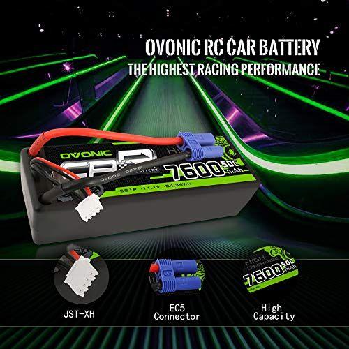 Imagem de OVONIC 3s Lipo Bateria 50C 7600mAh 11.1V Lipo Bateria com Conector EC5 para RC Car Truck Boat Airplane Helicopter Quadcopter