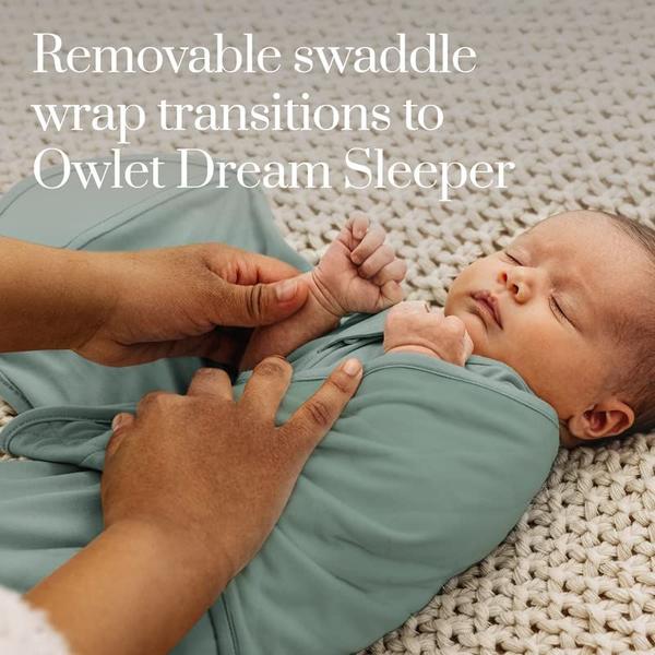 Imagem de Owlet Dream Sleeper com Swaddle, Saco de Sono do Bebê e Wrap, Sálvia Sonolenta, 0-3M