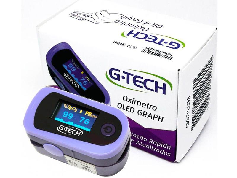 Imagem de Oximetro De Dedo Oled G-tech Com Termômetro G Tech