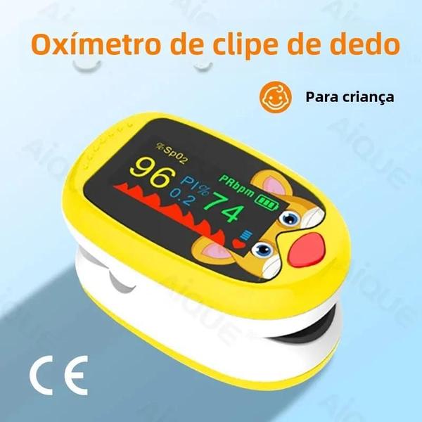 Imagem de Oxímetro de Dedo Recarregável para Bebês e Crianças - Monitor de Frequência Cardíaca