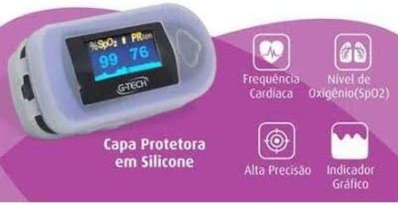 Imagem de Oxímetro de Pulso Portátil G-Tech - OXIOLCM