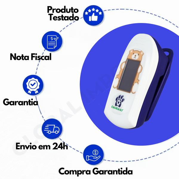 Imagem de Oximetro Infantil Pediátrico Neonatal Saturação De Pulso Oxigenação Bebê